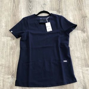 FIGS Casma 3-pocket Scrub Top XS - Navy